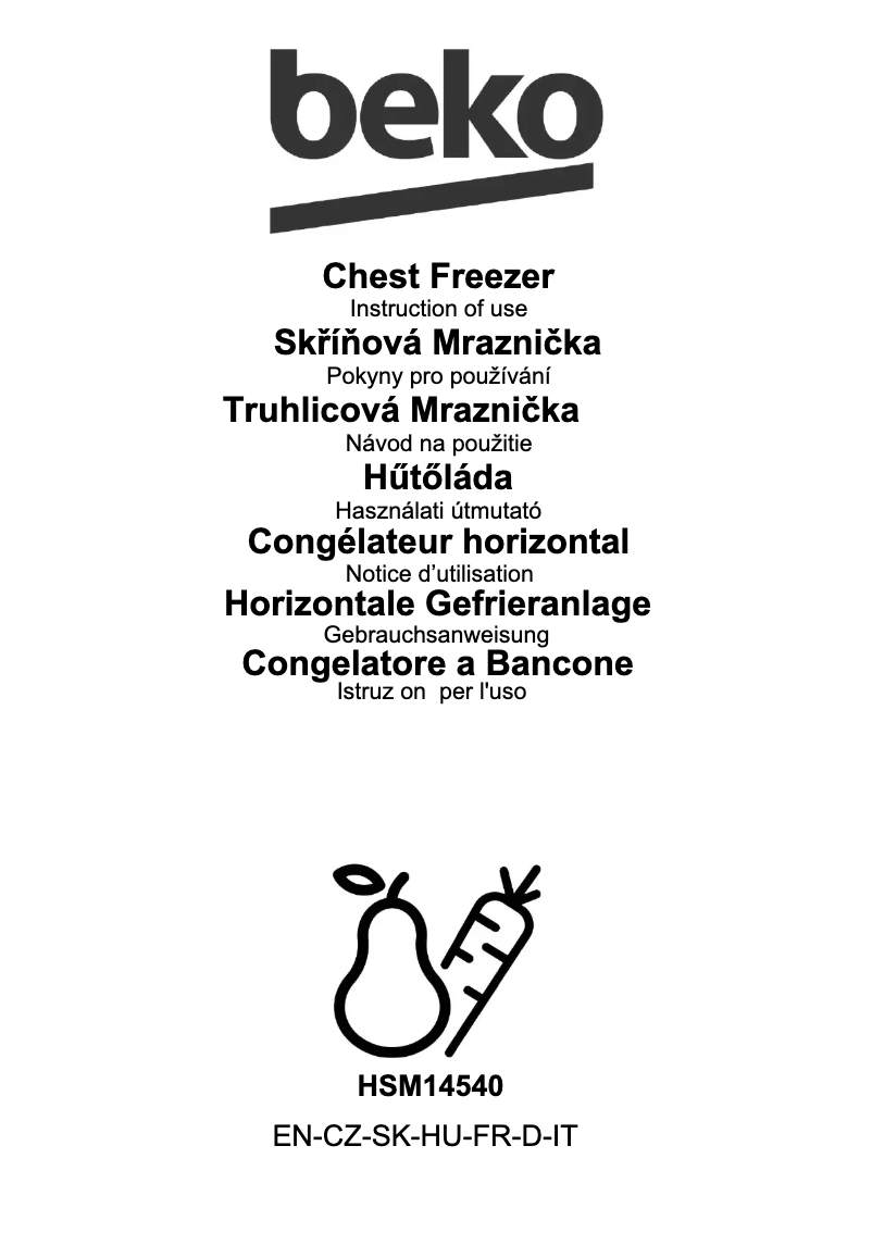 Image de la première page du manuel de l'appareil HSM14540