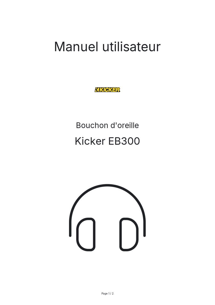 Image de la première page du manuel de l'appareil EB300