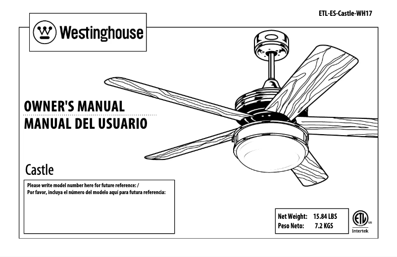 Page n°1 - Manuel utilisateur Westinghouse Castle