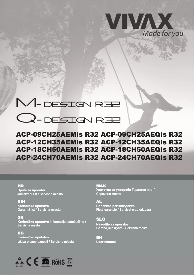 Image de la première page du manuel de l'appareil ACP-09CH25AEQIs R32