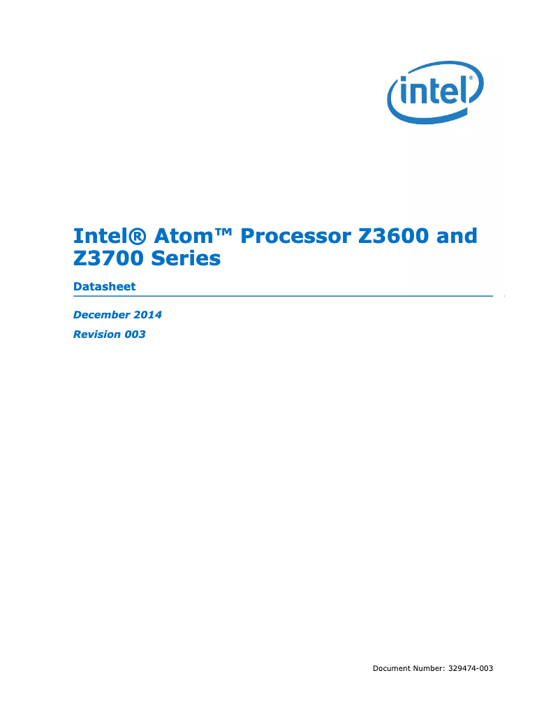 Page n°1 - Manuel utilisateur Intel Atom Z3460