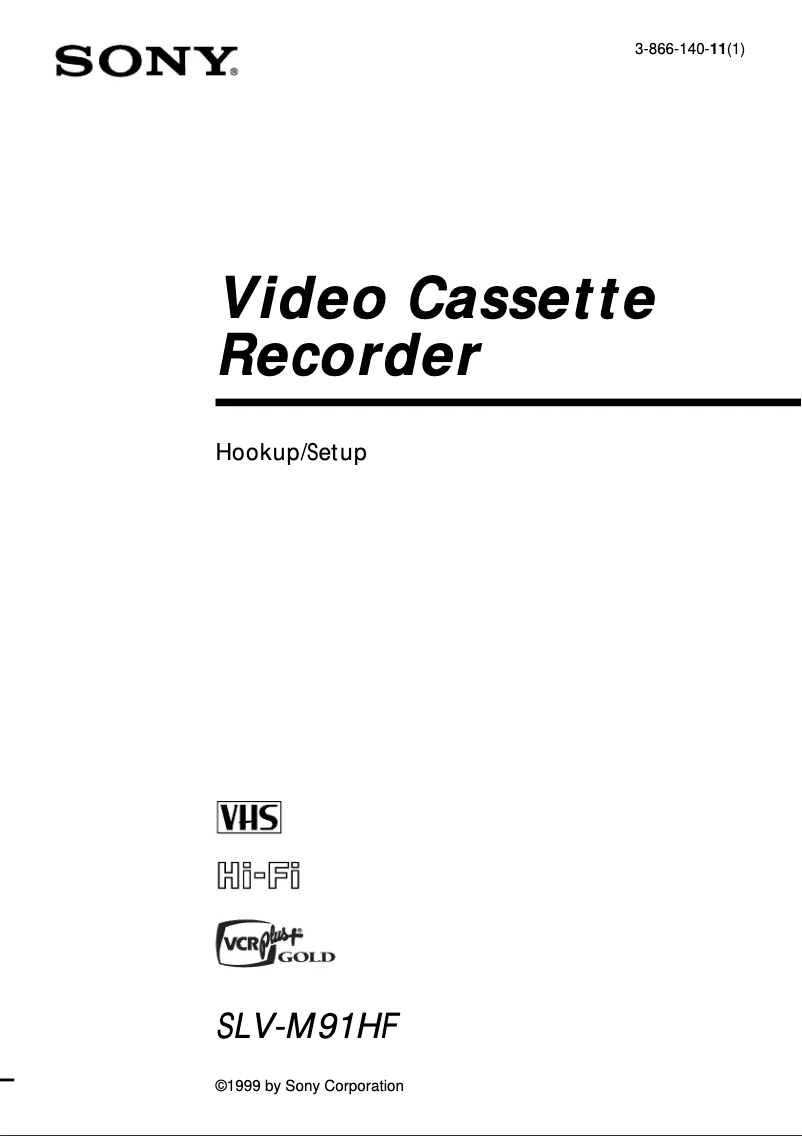 Image de la première page du manuel de l'appareil SLV-M91HF