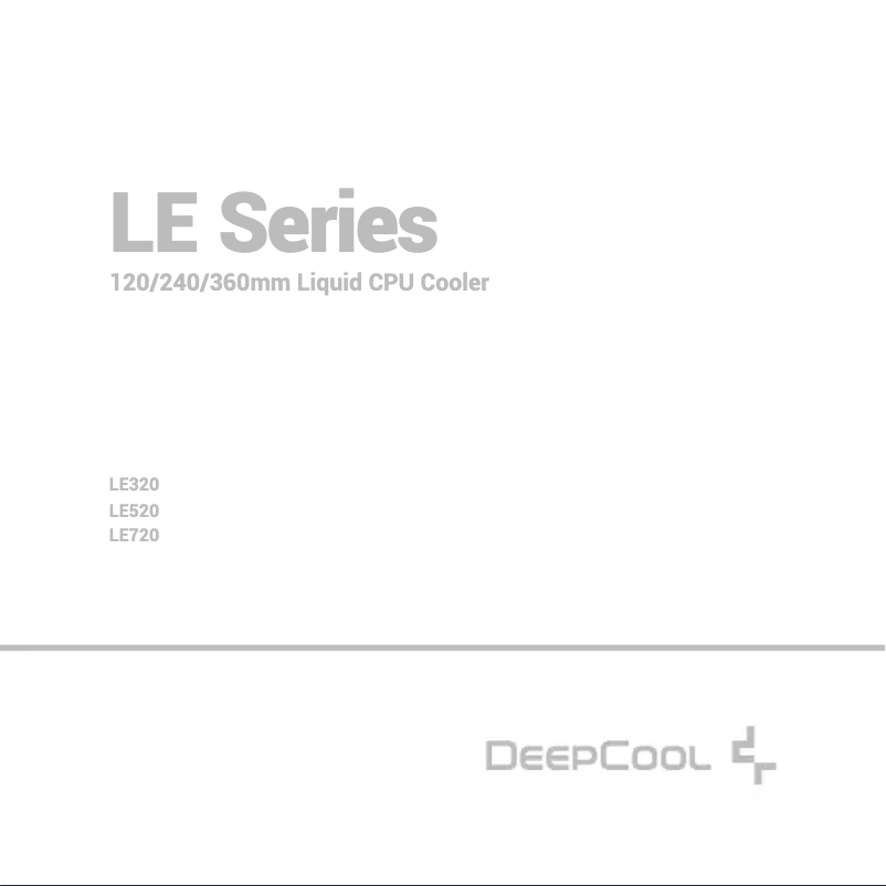 Page 1 de la notice Manuel utilisateur DeepCool LE520