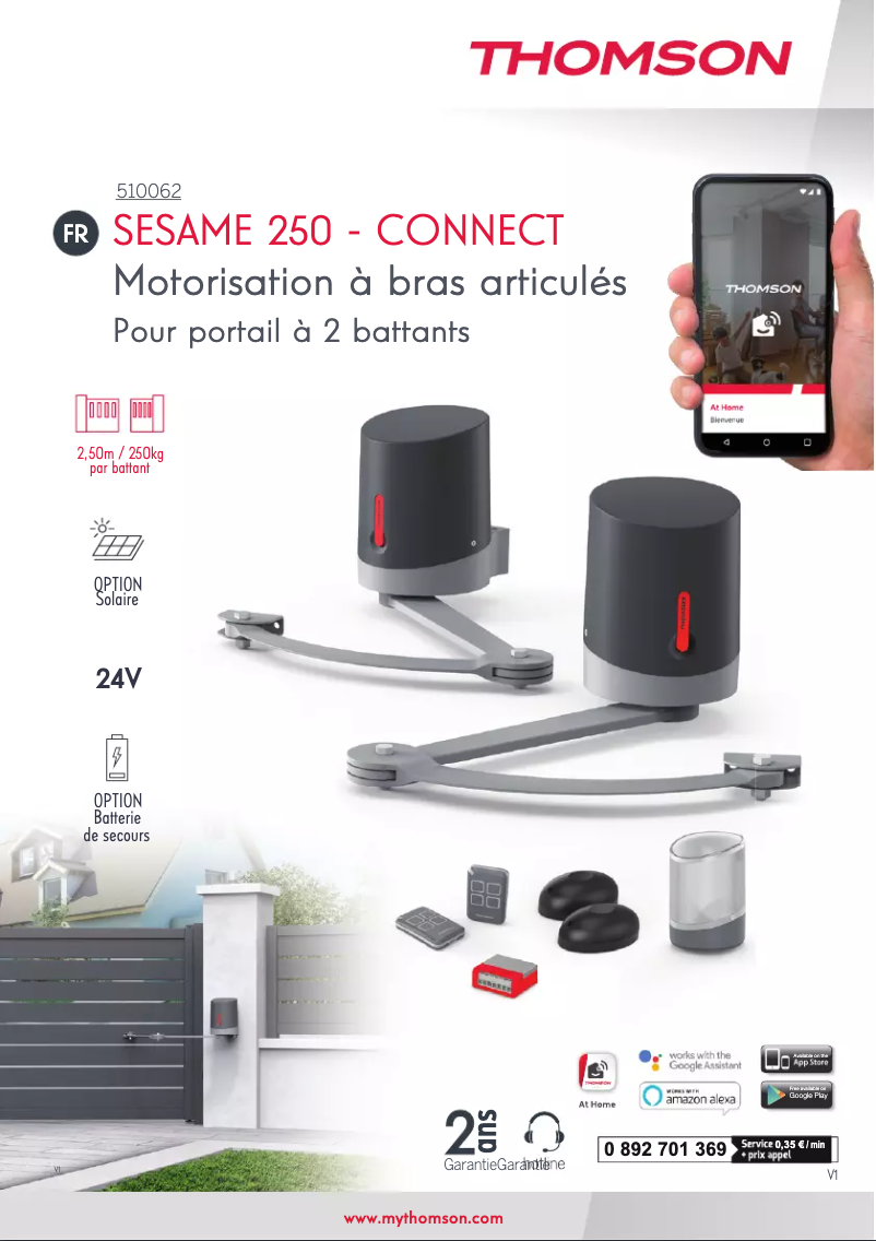 Page n°1 - Manuel utilisateur Thomson 510062