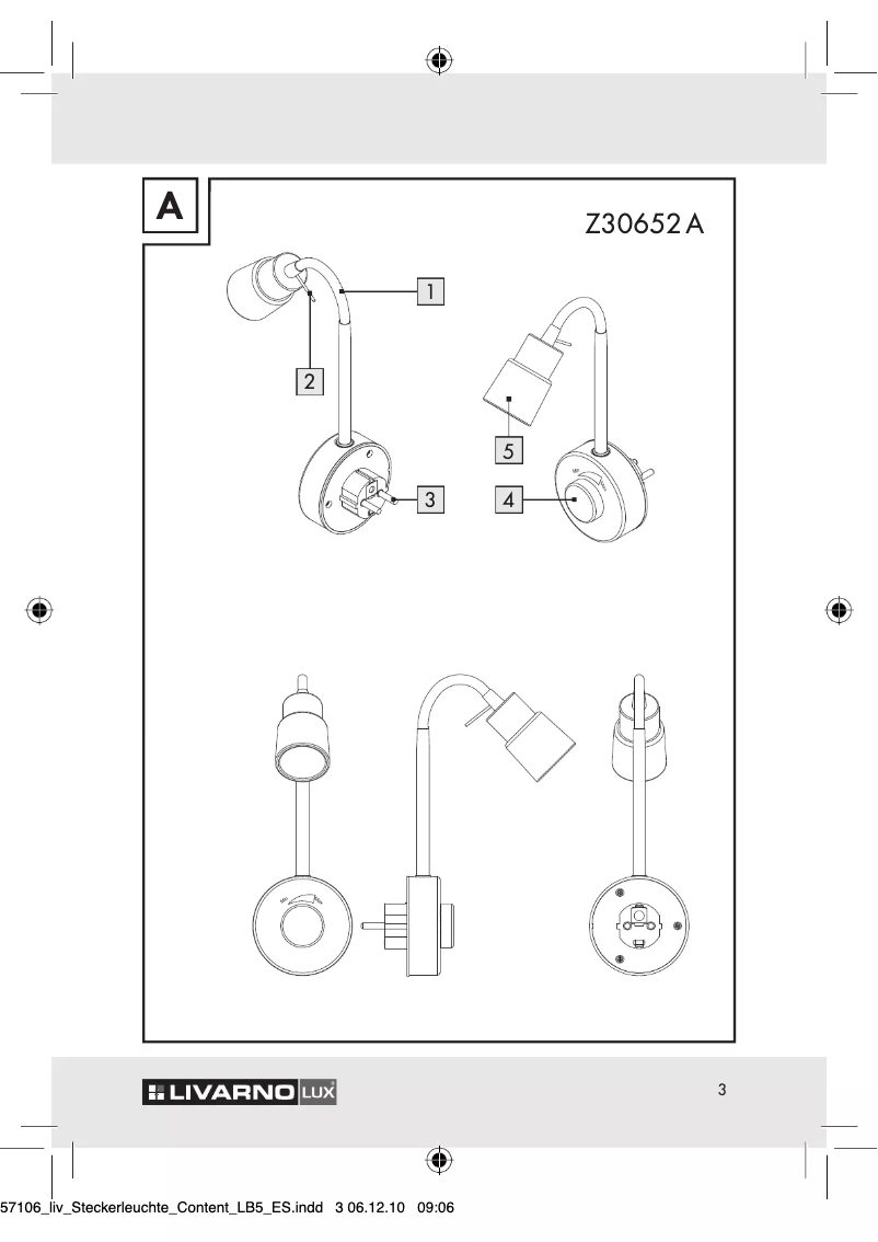 Page 1 de la notice Manuel utilisateur Livarno Lux IAN 69000