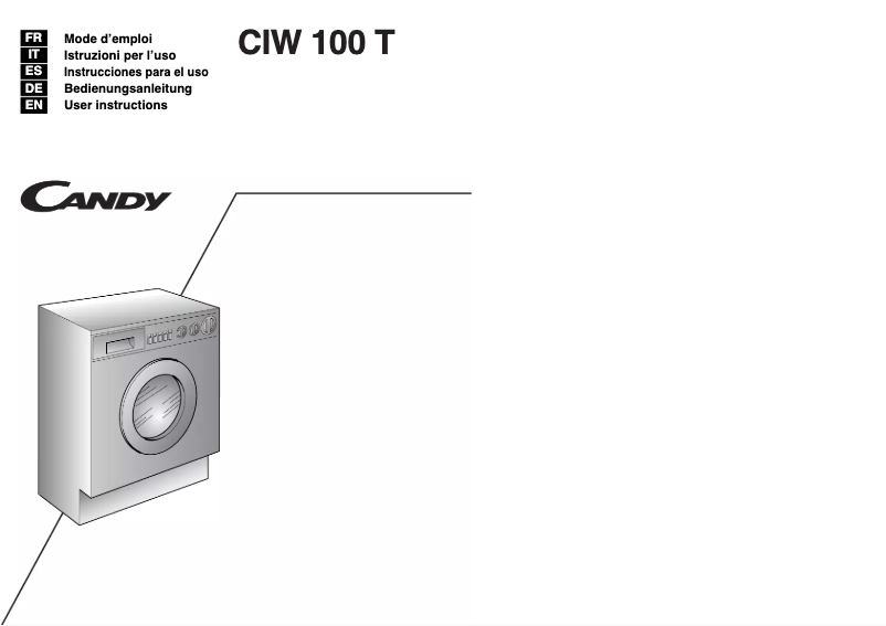 Page 1 de la notice Manuel utilisateur Candy CIW 100T