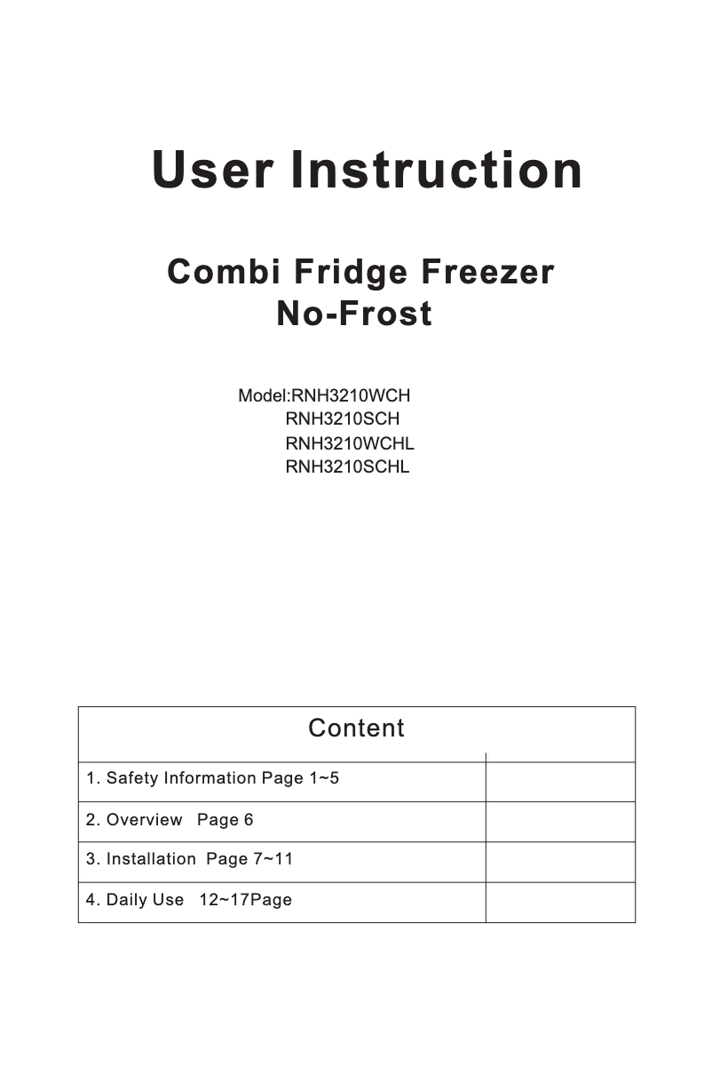 Page 1 de la notice Manuel utilisateur Daewoo RNH3210WCH