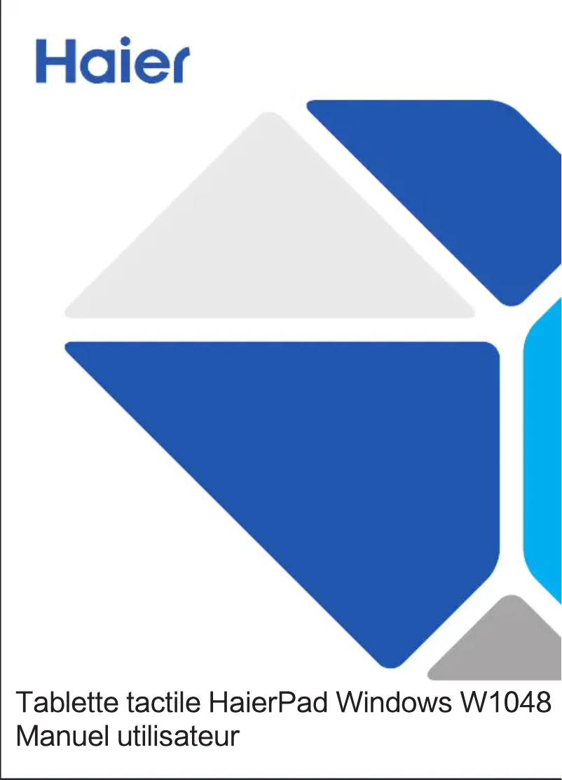 Page 1 de la notice Manuel utilisateur Haier HaierPad W1048