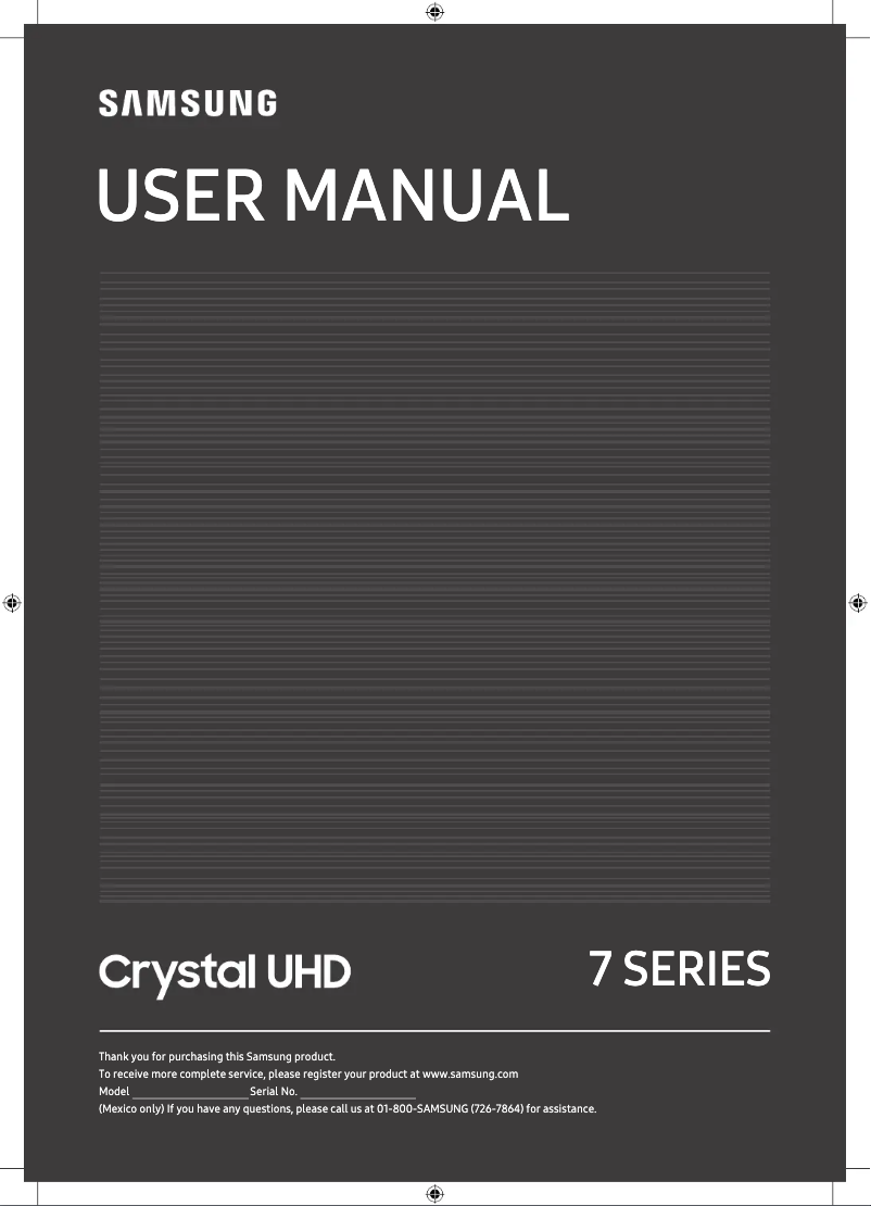 Image de la première page du manuel de l'appareil UN50TU7000FXZX