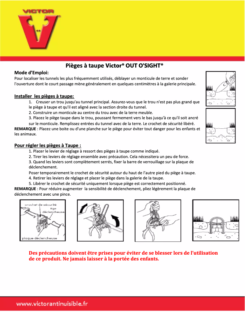 Image de la première page du manuel de l'appareil Out O-Sight