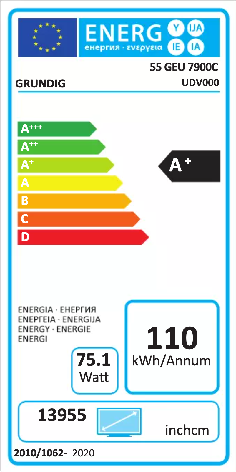 Image de la première page du manuel de l'appareil 55 GEU 7900C