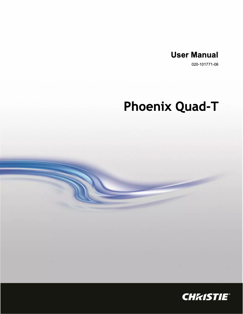 Image de la première page du manuel de l'appareil Phoenix Quad-T Encoder