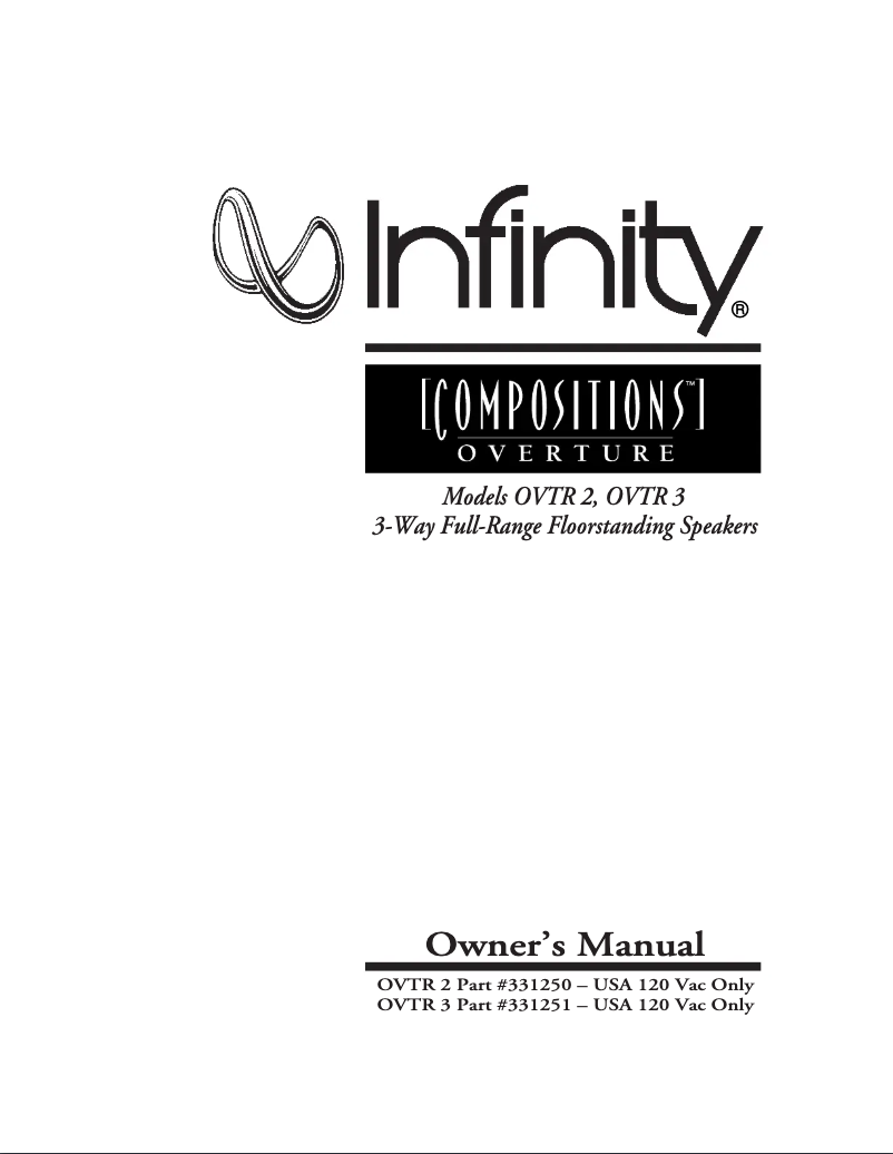 Page 1 de la notice Manuel utilisateur Infinity Compositions Overture 3