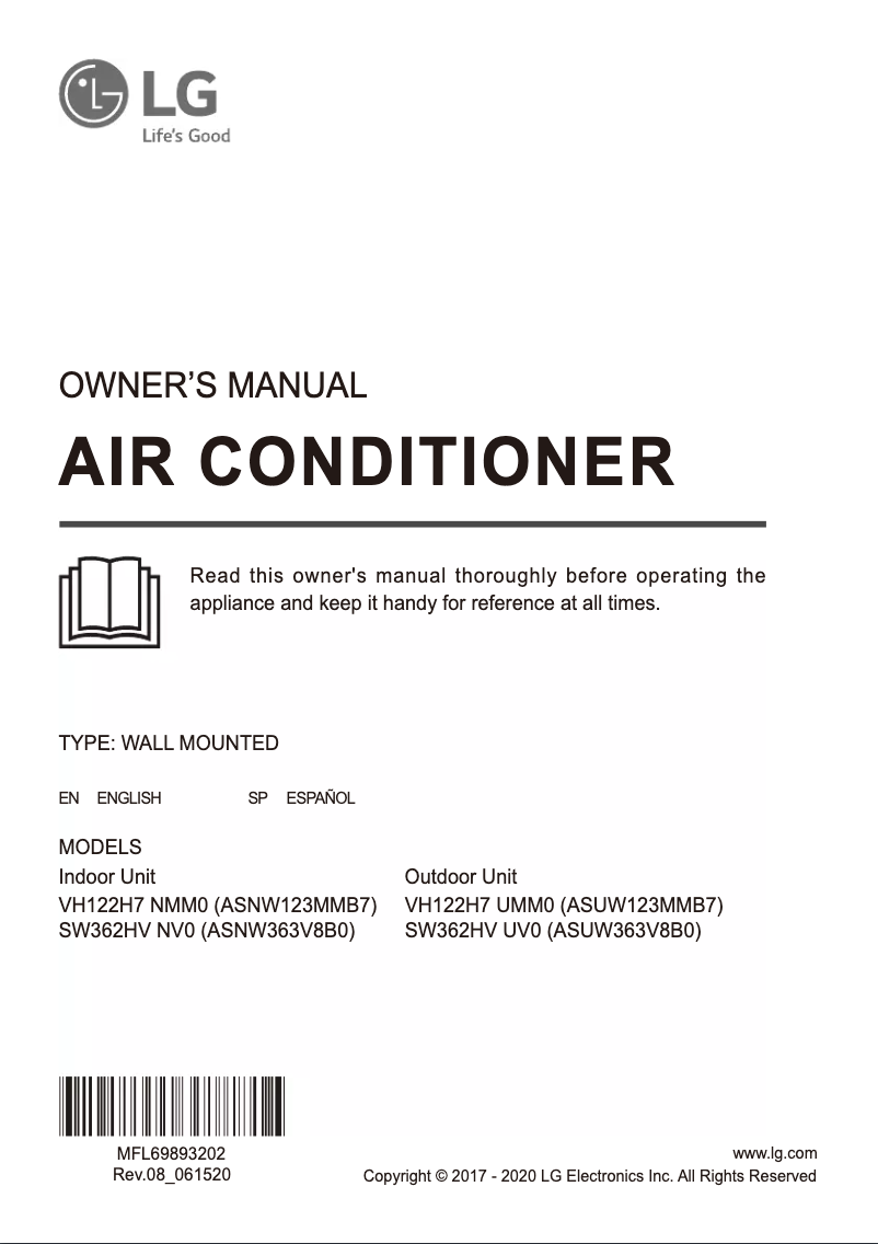 Página 1 del manual Manual de usuario LG SW362HV