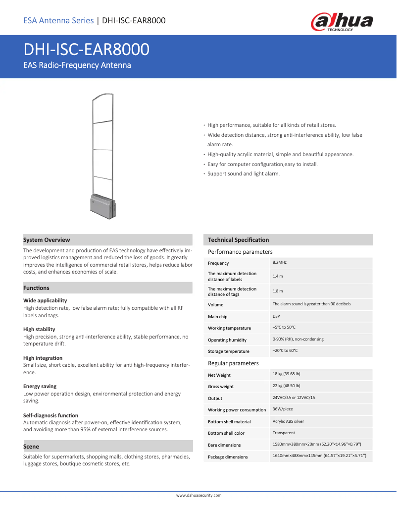 Image de la première page du manuel de l'appareil ISC-EAR8000-S