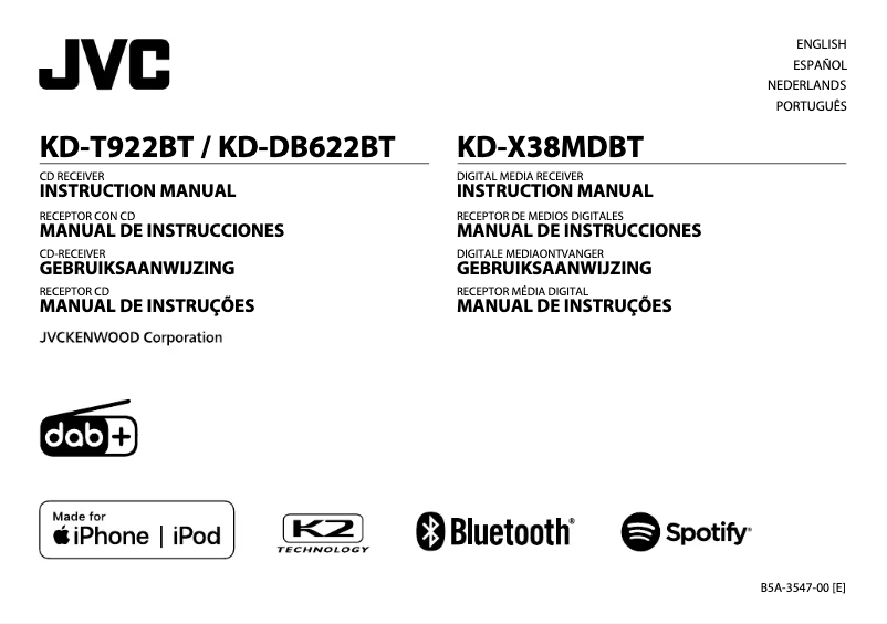 Page 1 de la notice Manuel utilisateur Kenwood KD-DB622BT