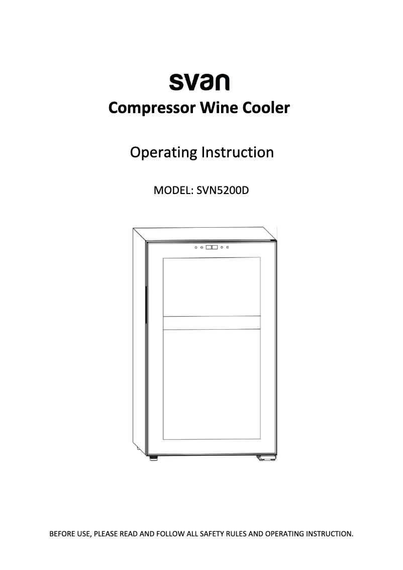 Page 1 de la notice Manuel utilisateur SVAN SVN5200D