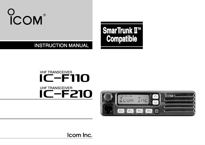Page n°1 - Manuel utilisateur ICOM IC-F110