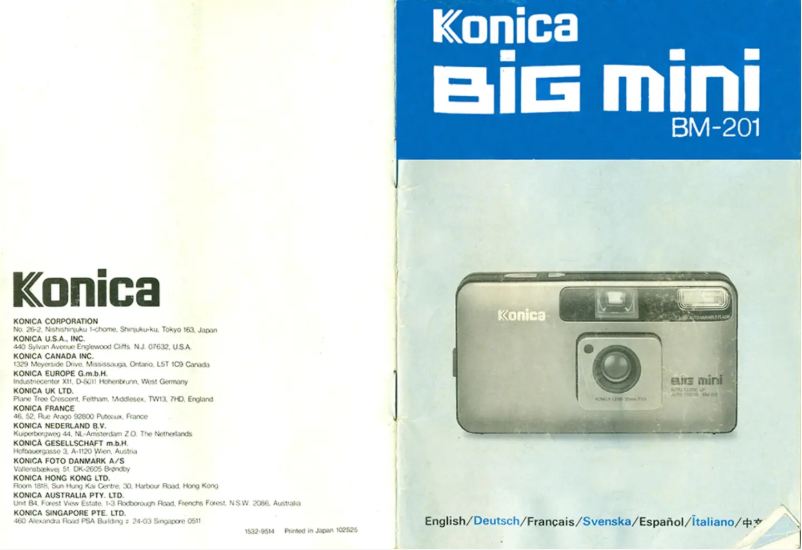 Page n°1 - Manuel utilisateur Konica Minolta Big Mini