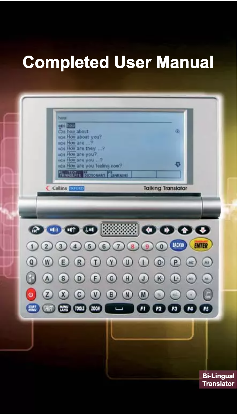 Page 1 de la notice Manuel utilisateur Trano T9