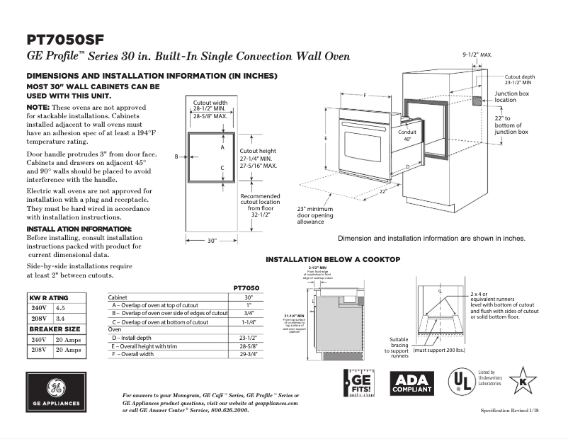 Image de la première page du manuel de l'appareil PT7050SFSS
