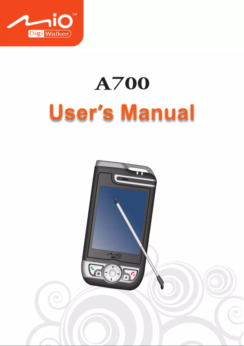 Page 1 de la notice Manuel utilisateur Mio DigiWalker A700
