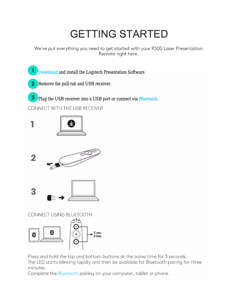 Página 1 del manual Manual de usuario Logitech R500