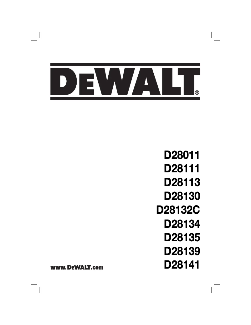 Página 1 del manual Manual de usuario DeWalt D28111