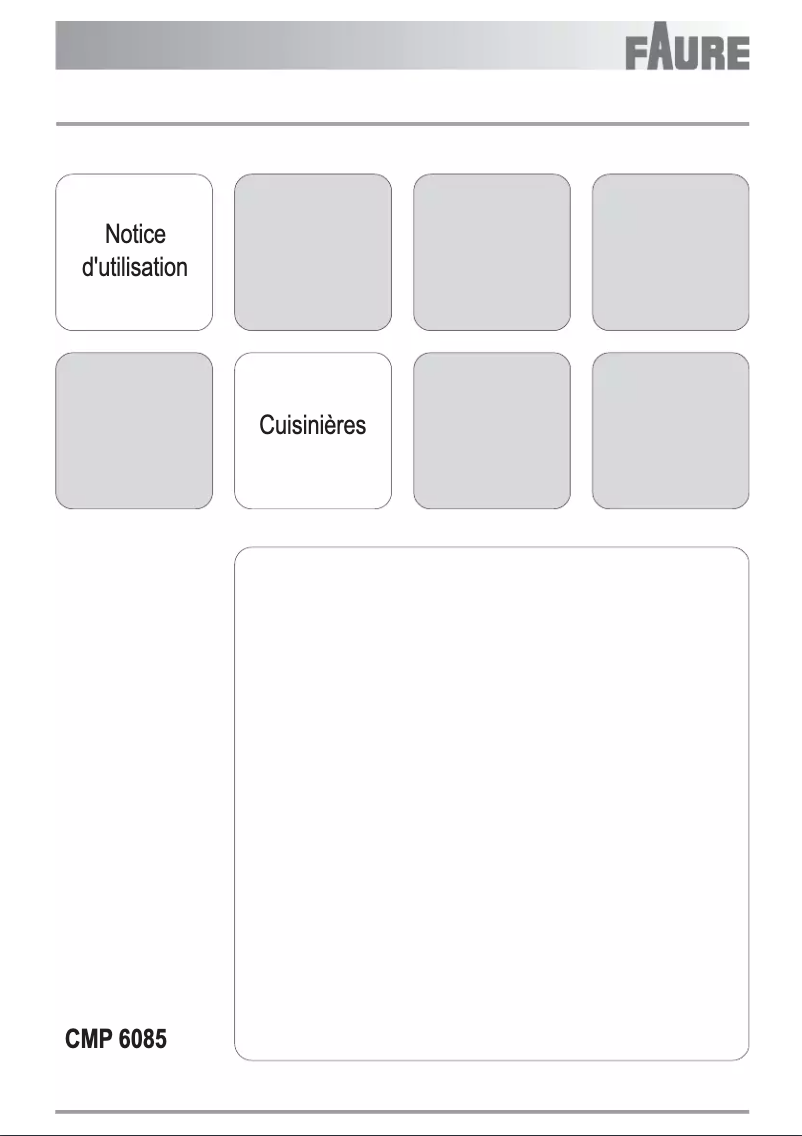 Page n°1 - Manuel utilisateur Faure CMP6085W