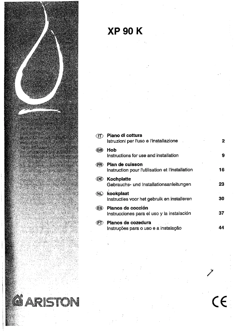 Page 1 de la notice Manuel utilisateur Ariston Thermo XP 90 K