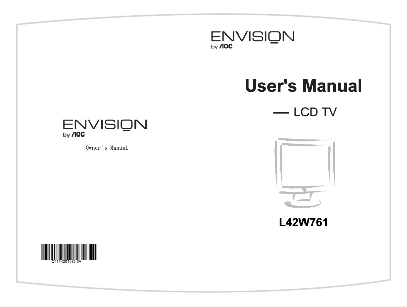 Image de la première page du manuel de l'appareil L42W761