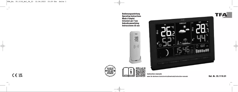 Página 1 del manual Manual de usuario TFA Season 35.1118.01