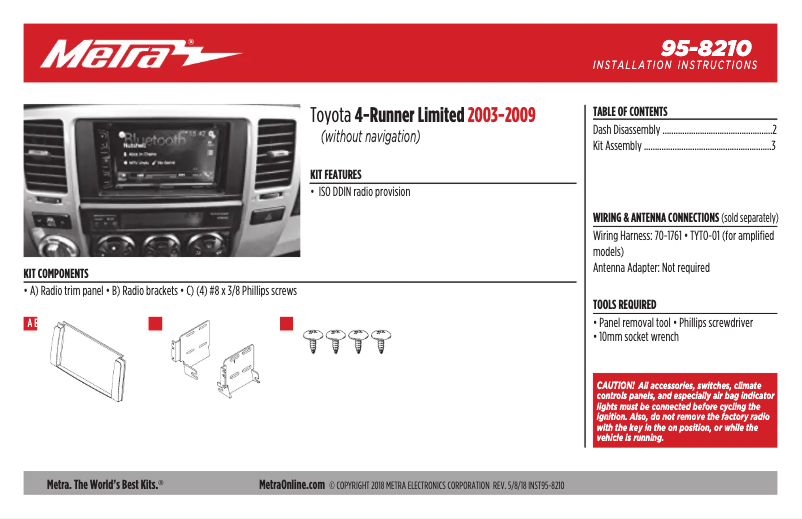 Image de la première page du manuel de l'appareil 95-8210