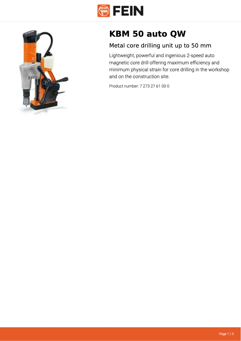 Image de la première page du manuel de l'appareil KBM 50 auto QW