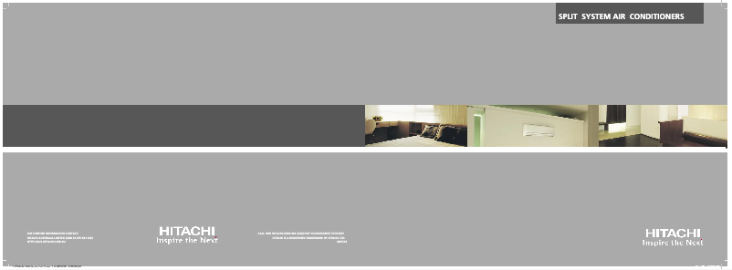 Page 1 de la notice Brochure Hitachi RAS-72CHA3