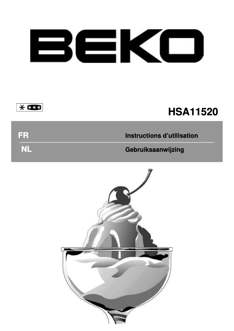 Page 1 de la notice Manuel utilisateur Beko HSA 11520