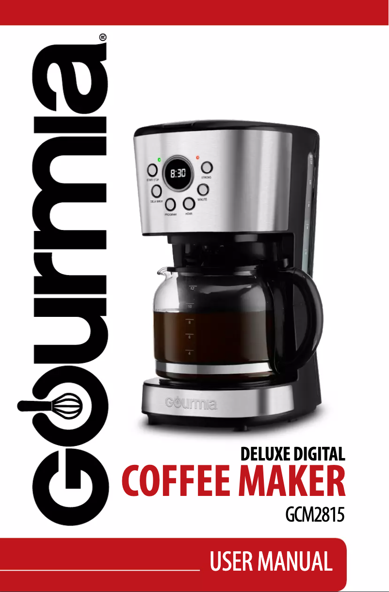 Page 1 de la notice Manuel utilisateur Gourmia GCM2815