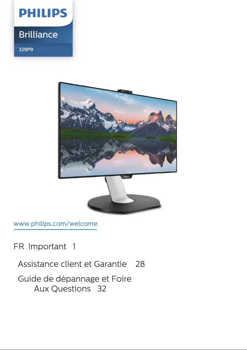 Image de la première page du manuel de l'appareil Brilliance 329P9H