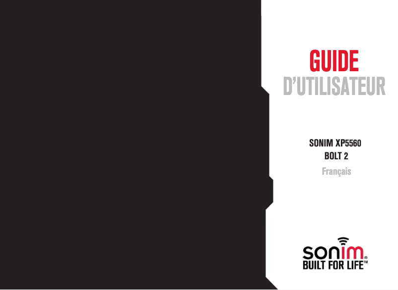 Page n°1 - Manuel utilisateur Sonim XP5560 Bolt 2