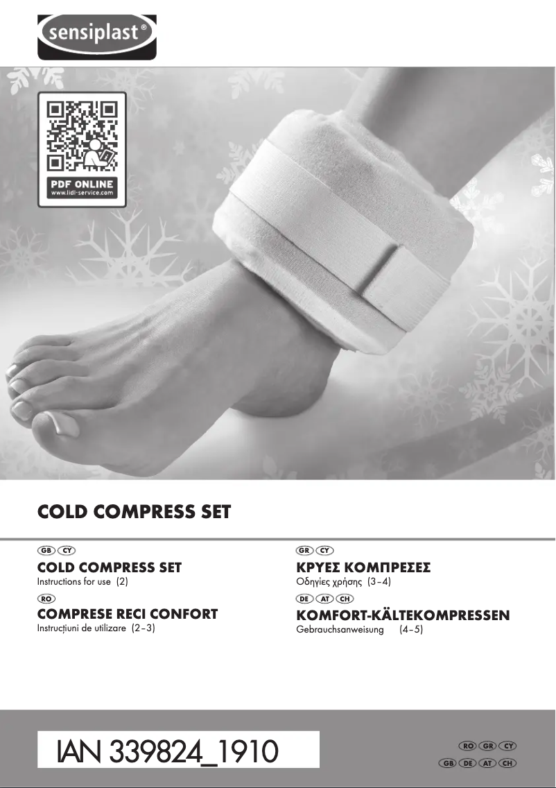 Page 1 de la notice Manuel utilisateur Sensiplast IAN 339824