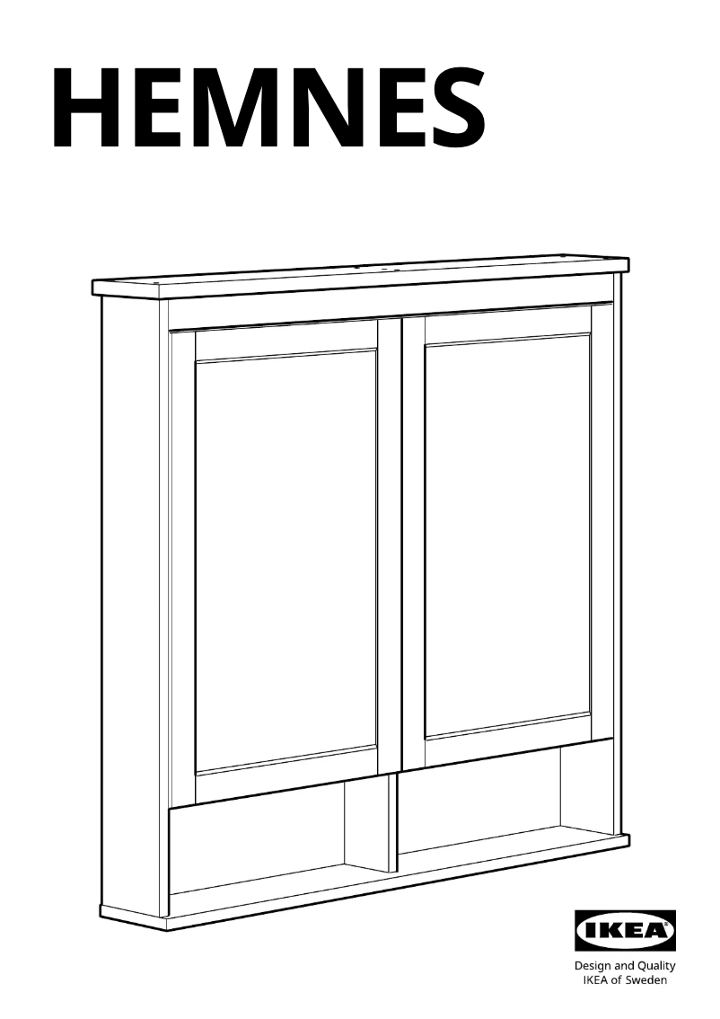 Page 1 de la notice Manuel utilisateur Ikea HEMNES 602.176.81