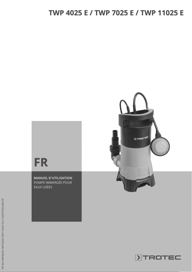 Página 1 del manual Manual de usuario Trotec TWP 11025 E
