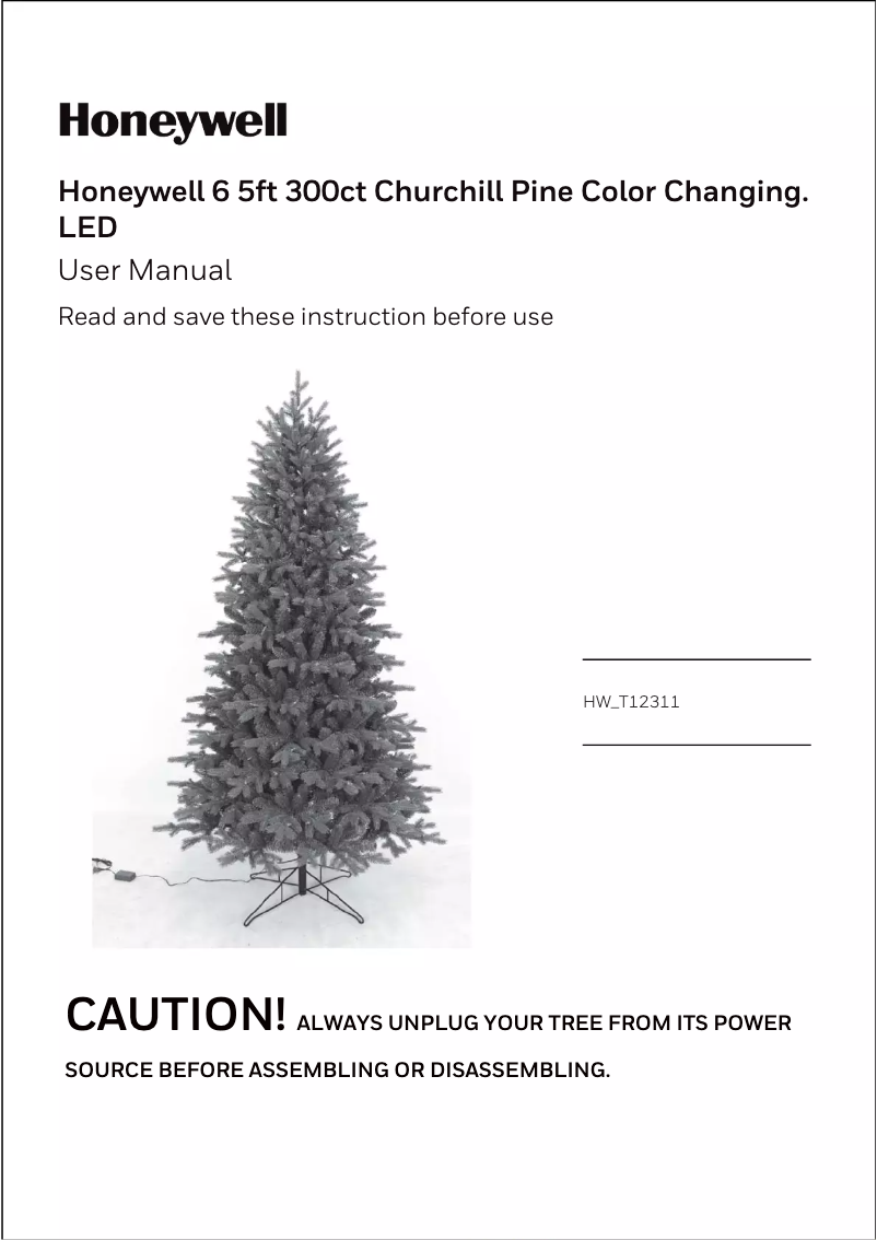 Image de la première page du manuel de l'appareil HW-T12311
