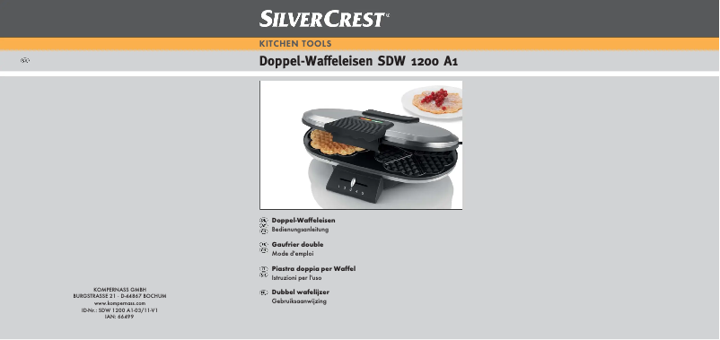 Page n°1 - Manuel utilisateur SilverCrest SDW 1200 A1