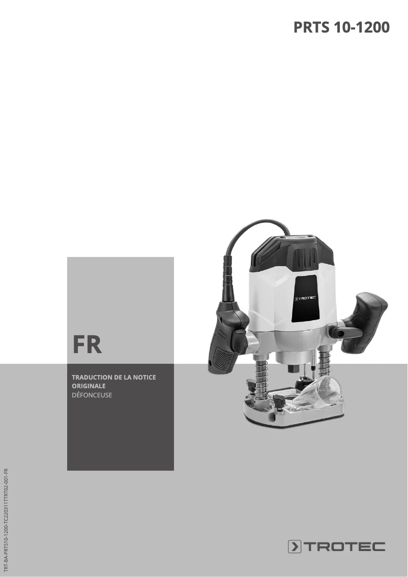 Image de la première page du manuel de l'appareil PRTS 10-1200