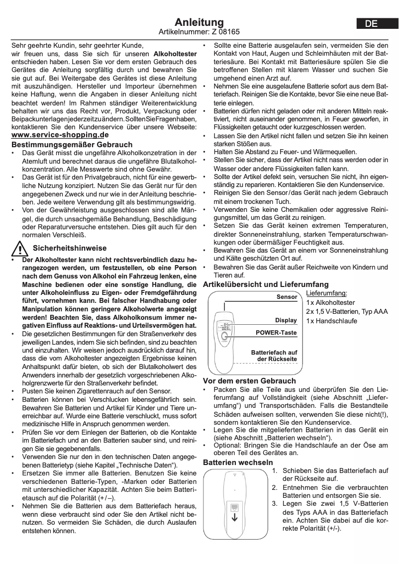 Image de la première page du manuel de l'appareil 07892