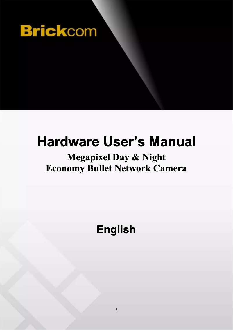 Page n°1 - Manuel utilisateur Brickcom OB-202Ne-V6