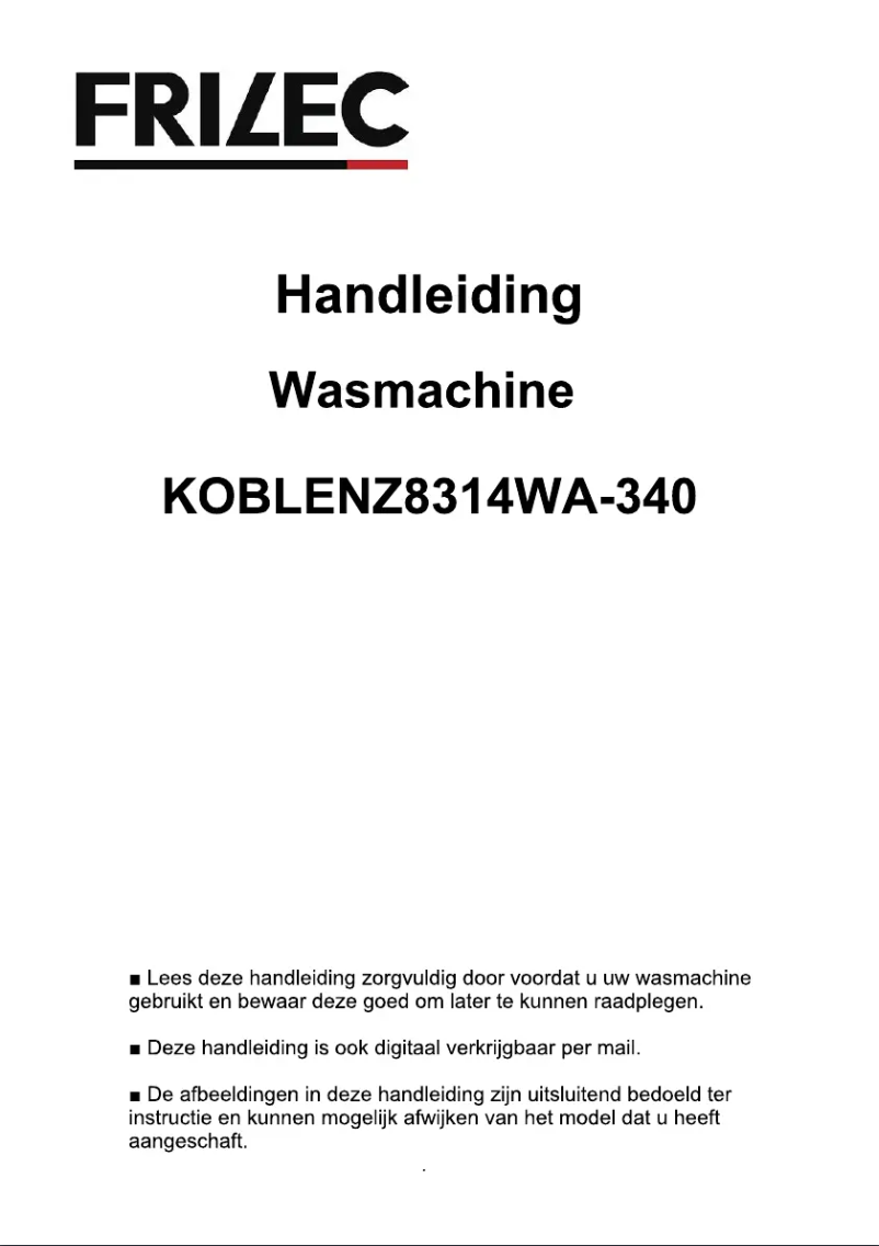 Page 1 de la notice Manuel utilisateur Frilec KOBLENZ8314WA-340