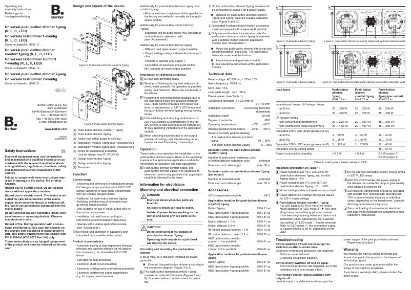 Page 1 de la notice Manuel utilisateur Hager 85422101