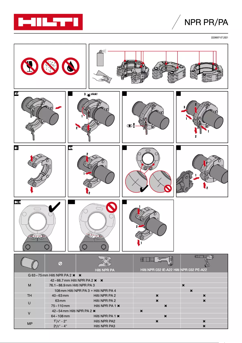 Página 1 del manual Manual de usuario Hilti NPR PA